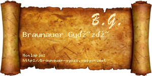 Braunauer Győző névjegykártya